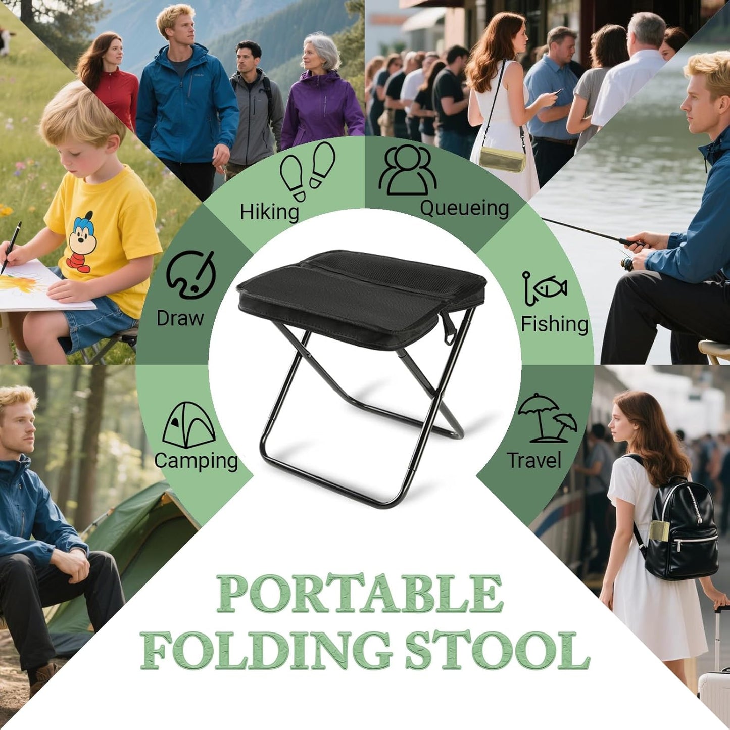 🔥🏕️Portable Foldable Backpack Stool🎒