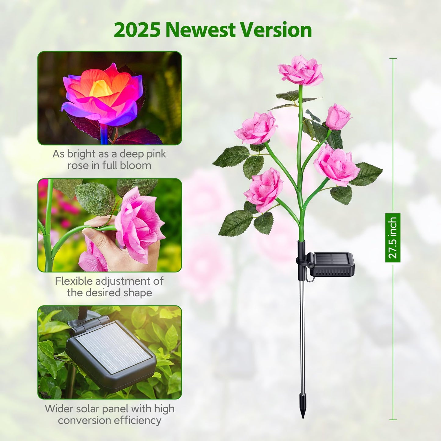 🔥Hot Sale-49% OFF🔥Outdoor Solar Rose Light 🌷