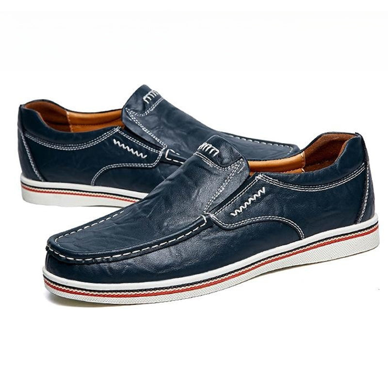 Men's Slip-On Genuine Leather Orthopedic Casual Shoes Work Shoes