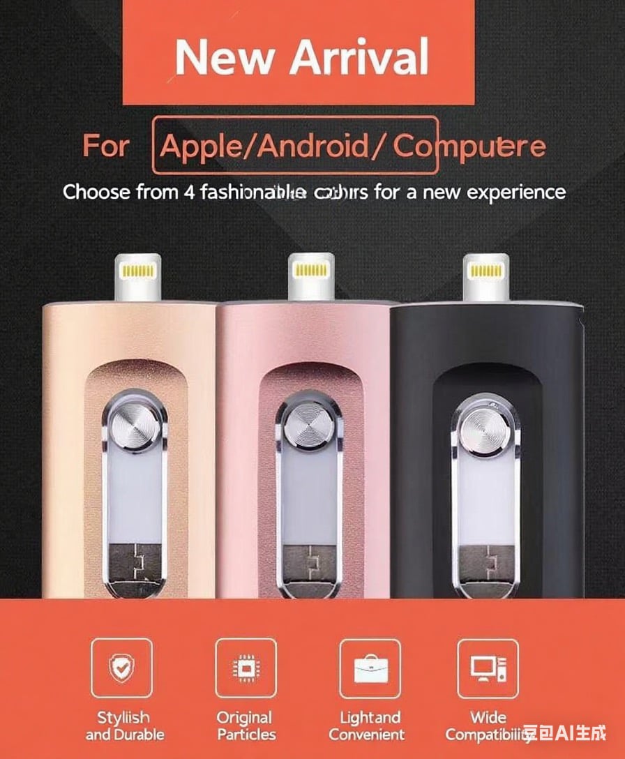 ⚡3 in 1 Flash Drive, Portable High Speed USB 3.0 Memory Storage📱