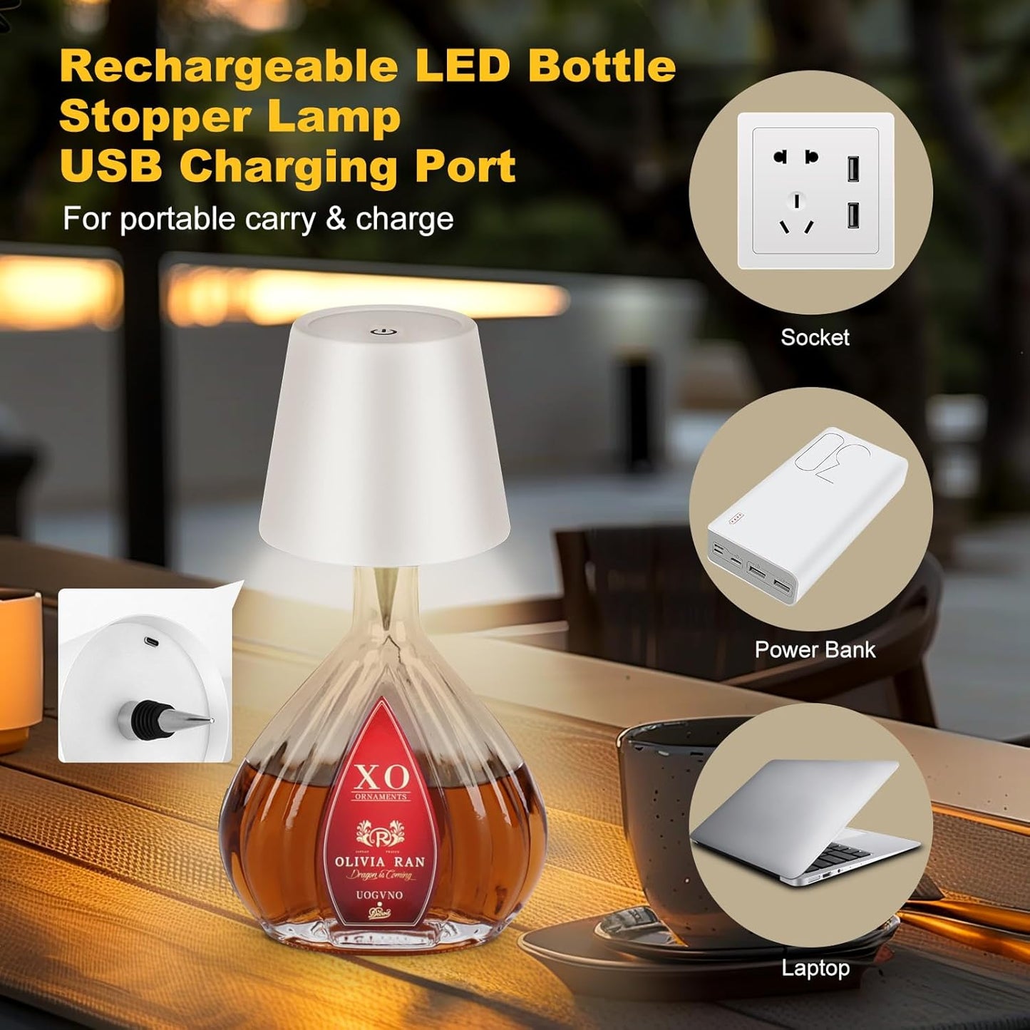 Last Day Promotion!🔥Wireless Bottle Lamp - RGB Mode/ 3 Color Mode