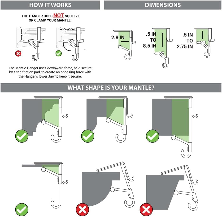 🎅Early Christmas SALE: 50% OFF✨ Fireplace Stocking and Garland Hanger