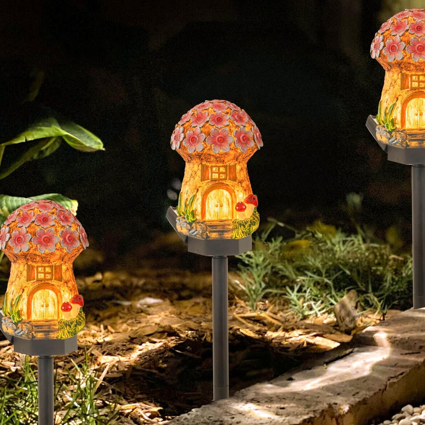 🏠2025 Spring Hot Sale✨Dazzle Bright Solar Mushroom Lights Fairy Garden Lights