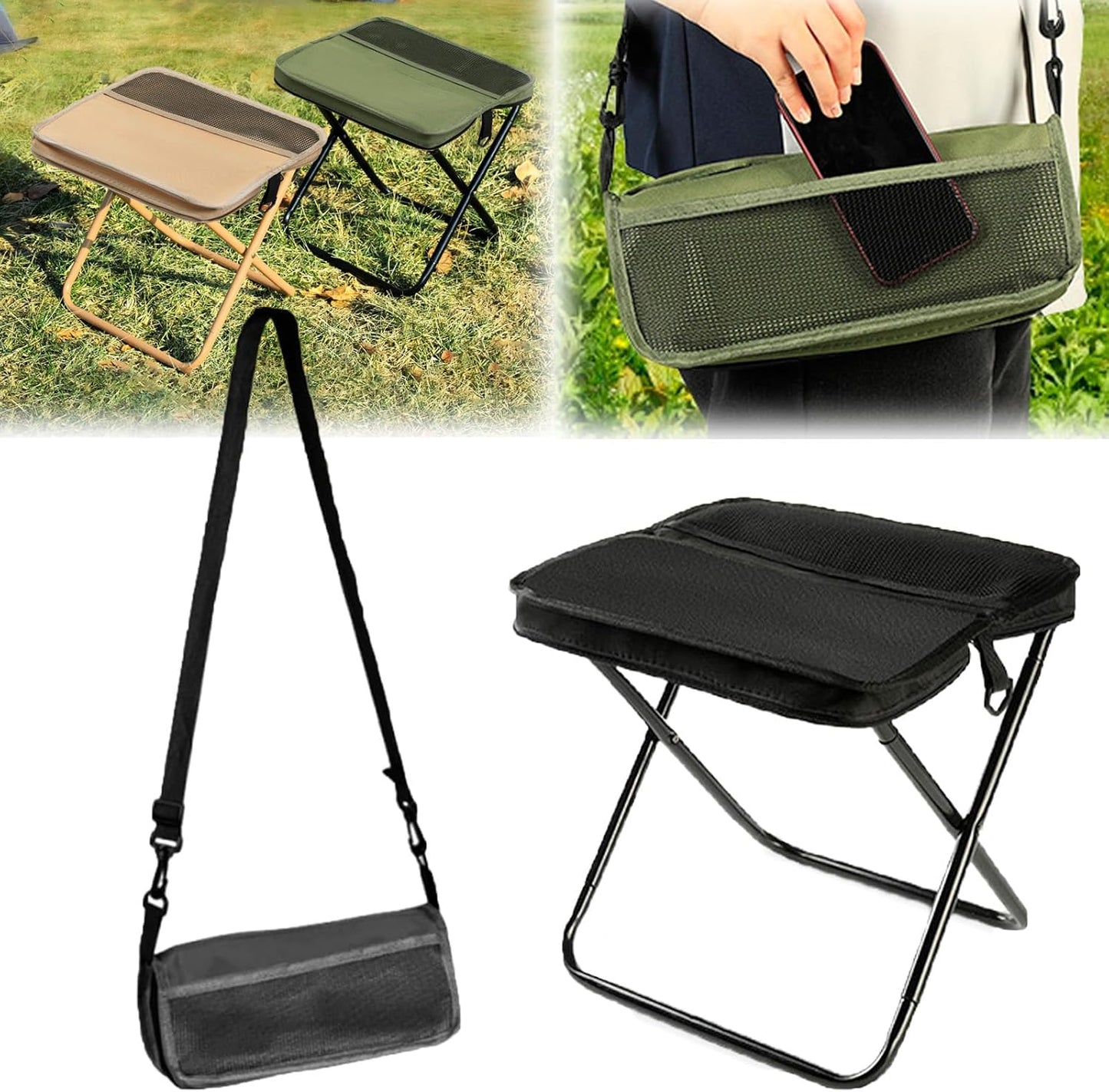 🔥🏕️Portable Foldable Backpack Stool🎒