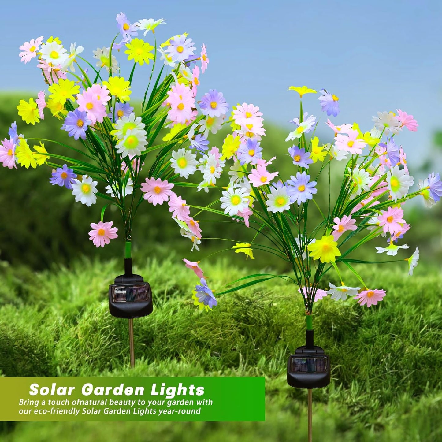 🔥Hot Sale-64% OFF🔥-🌼Solar Multi-Color Daisy Flower Lights✨