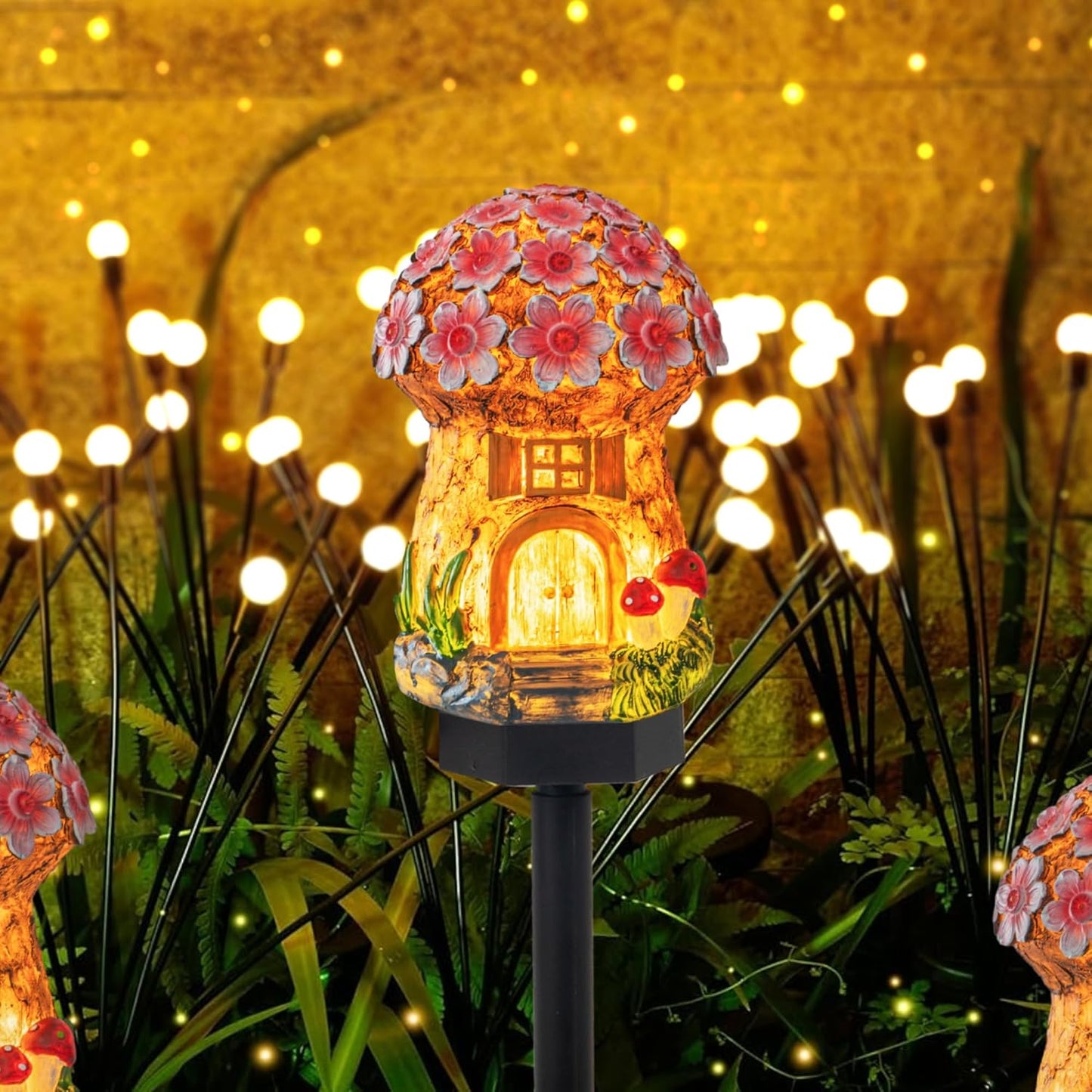 🏠2025 Spring Hot Sale✨Dazzle Bright Solar Mushroom Lights Fairy Garden Lights