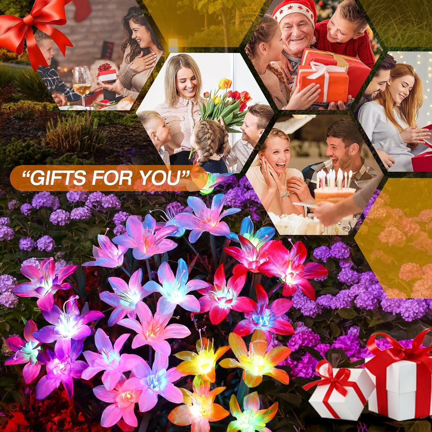 🔥Hot Sale-49% OFF🔥Colorful Gradient Lily Flower Light 🌷