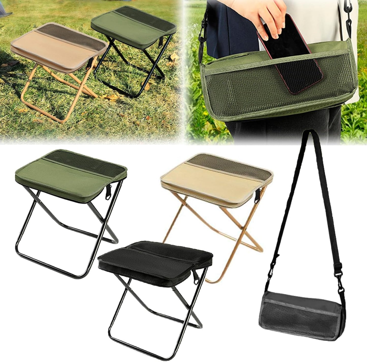 🔥🏕️Portable Foldable Backpack Stool🎒