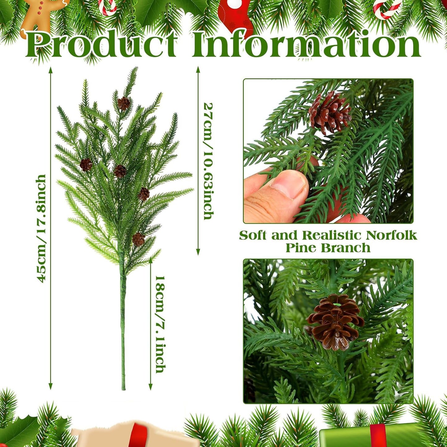 🎄Early Christmas Sale -Artificial Pine Branches🌿