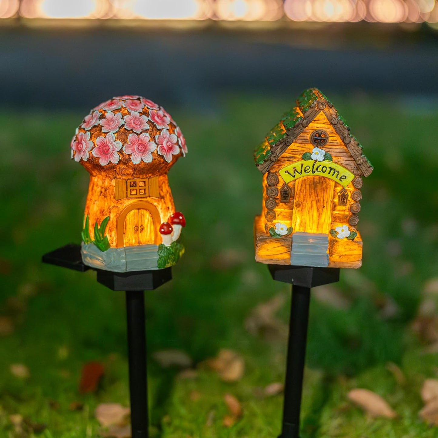 🏠2025 Spring Hot Sale✨Dazzle Bright Solar Mushroom Lights Fairy Garden Lights