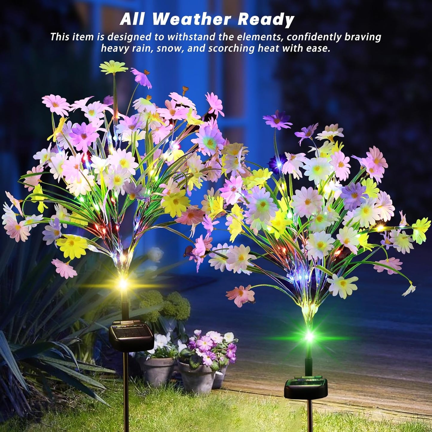 🔥Hot Sale-64% OFF🔥-🌼Solar Multi-Color Daisy Flower Lights✨