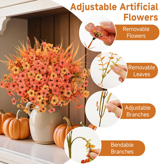 🔥Halloween Discount🎃Realistic Fall Fake Flowers🌸🍂