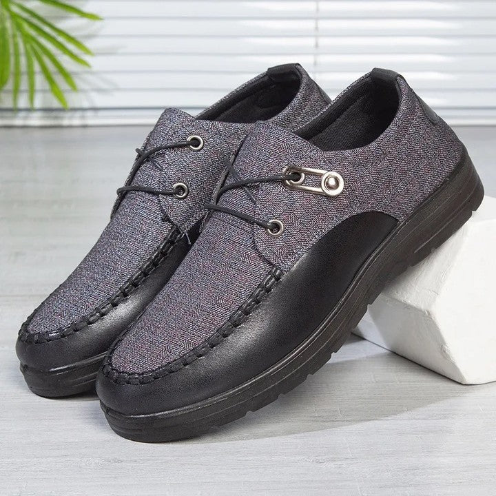 Men's Casual Canvas Shoes Waterproof Orthopedic Walking Shoes