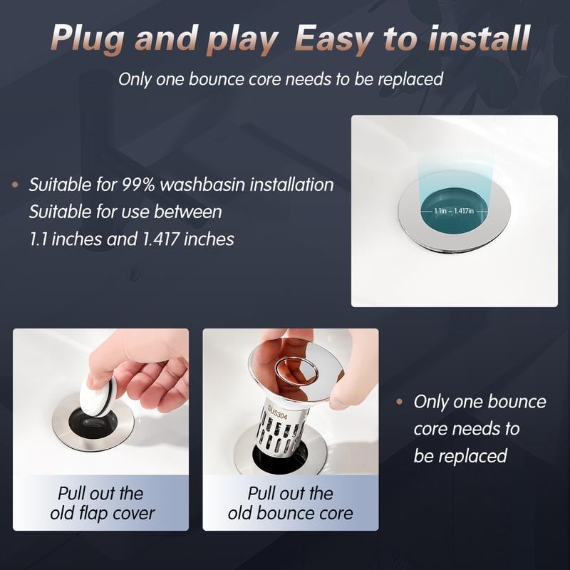 🔥Universal Stainless Steel Drain Strainer