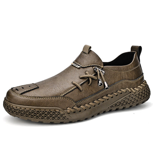 Behavory™⏰Promotion - 70% OFF🔥Men's Handmade Genuine Leather Glue-Free Slip-on Orthopedic Shoes