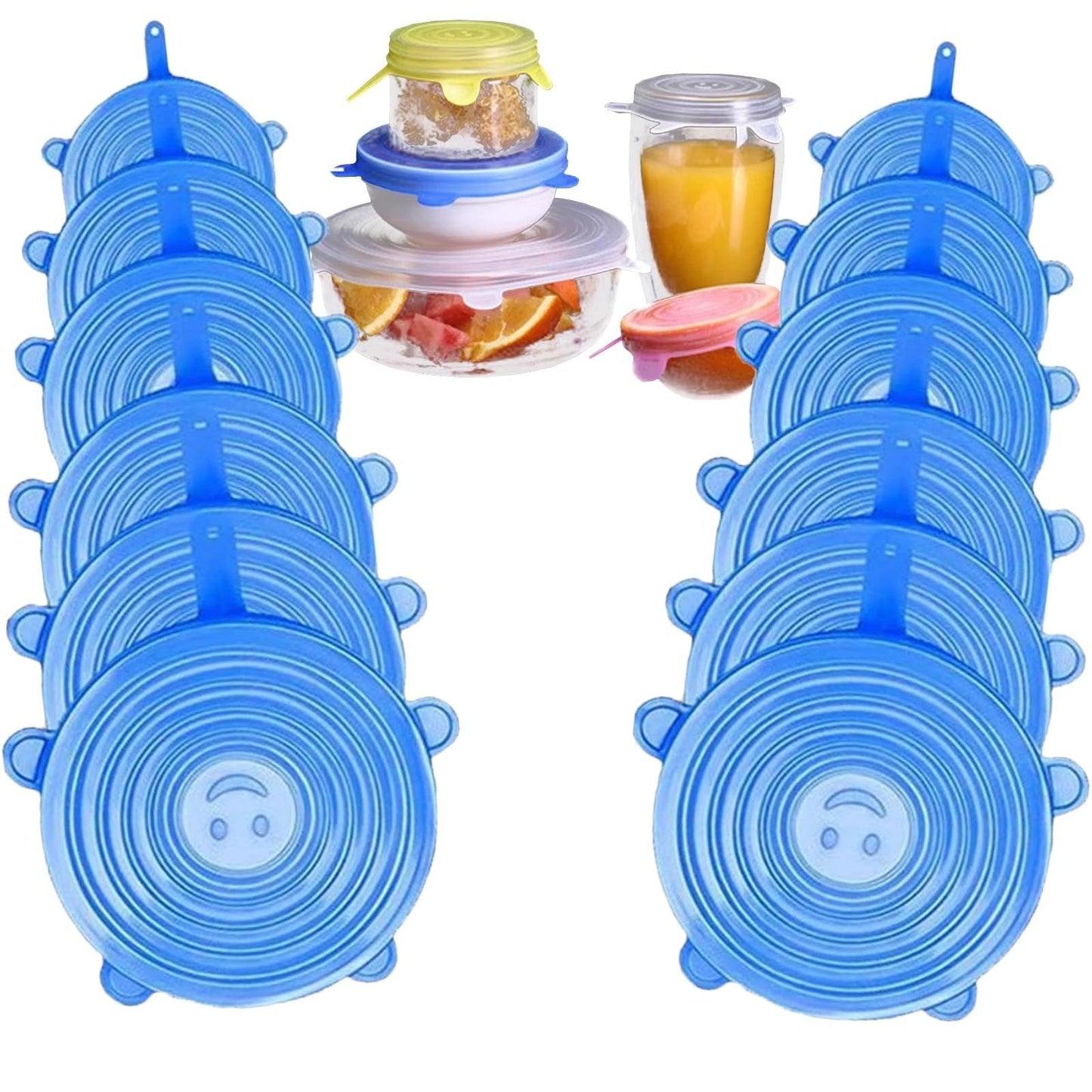 ♻️ 100% Reusable Eco-Friendly - Silicone Stretch Airtight Food Wrap Covers🔥