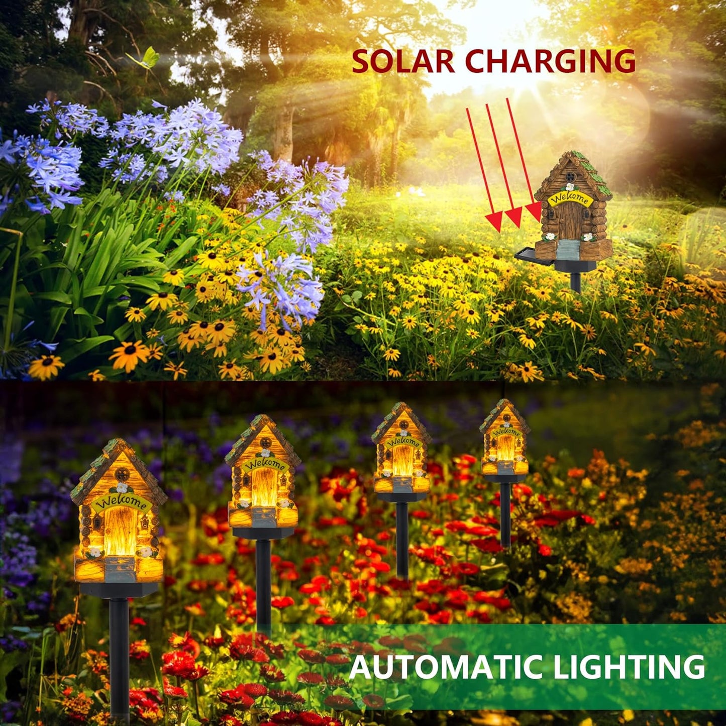 🏠2025 Spring Hot Sale✨Dazzle Bright Solar Mushroom Lights Fairy Garden Lights