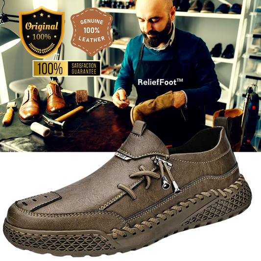 Behavory™⏰Promotion - 70% OFF🔥Men's Handmade Genuine Leather Glue-Free Slip-on Orthopedic Shoes
