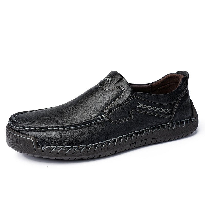 ⏰Promotion - 50% OFF🔥 Men’s Premium Leather Loafers - Arch Support & Wide Fit Slip-On Shoes