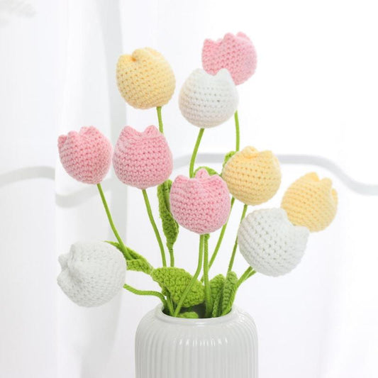 🌸Mother's Day Hot Sale -Crochet tulip flowers bouquet🎁