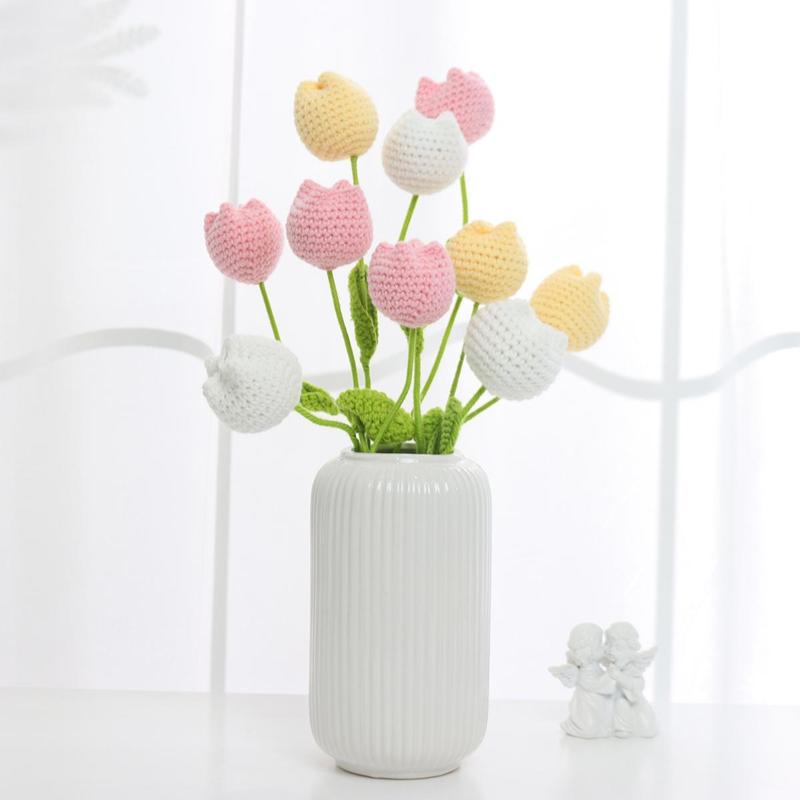 🌸Mother's Day Hot Sale -Crochet tulip flowers bouquet🎁