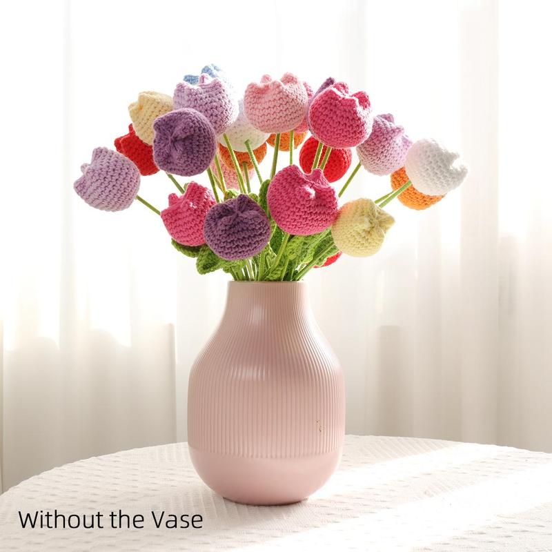 🌸Mother's Day Hot Sale -Crochet tulip flowers bouquet🎁