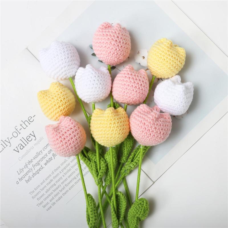 🌸Mother's Day Hot Sale -Crochet tulip flowers bouquet🎁