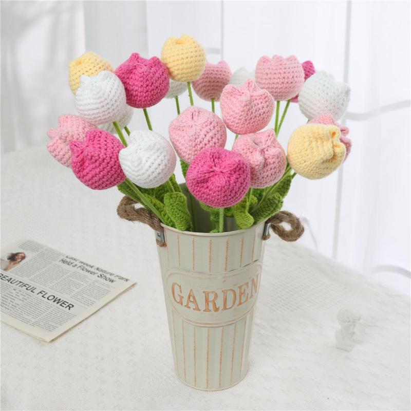 🌸Mother's Day Hot Sale -Crochet tulip flowers bouquet🎁