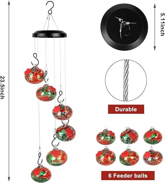 🐦Charming Wind Chimes Hummingbird feeders💖