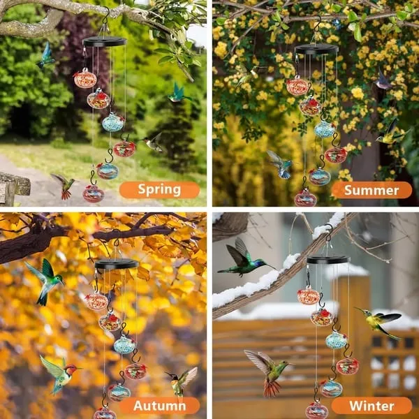 🐦Charming Wind Chimes Hummingbird feeders💖