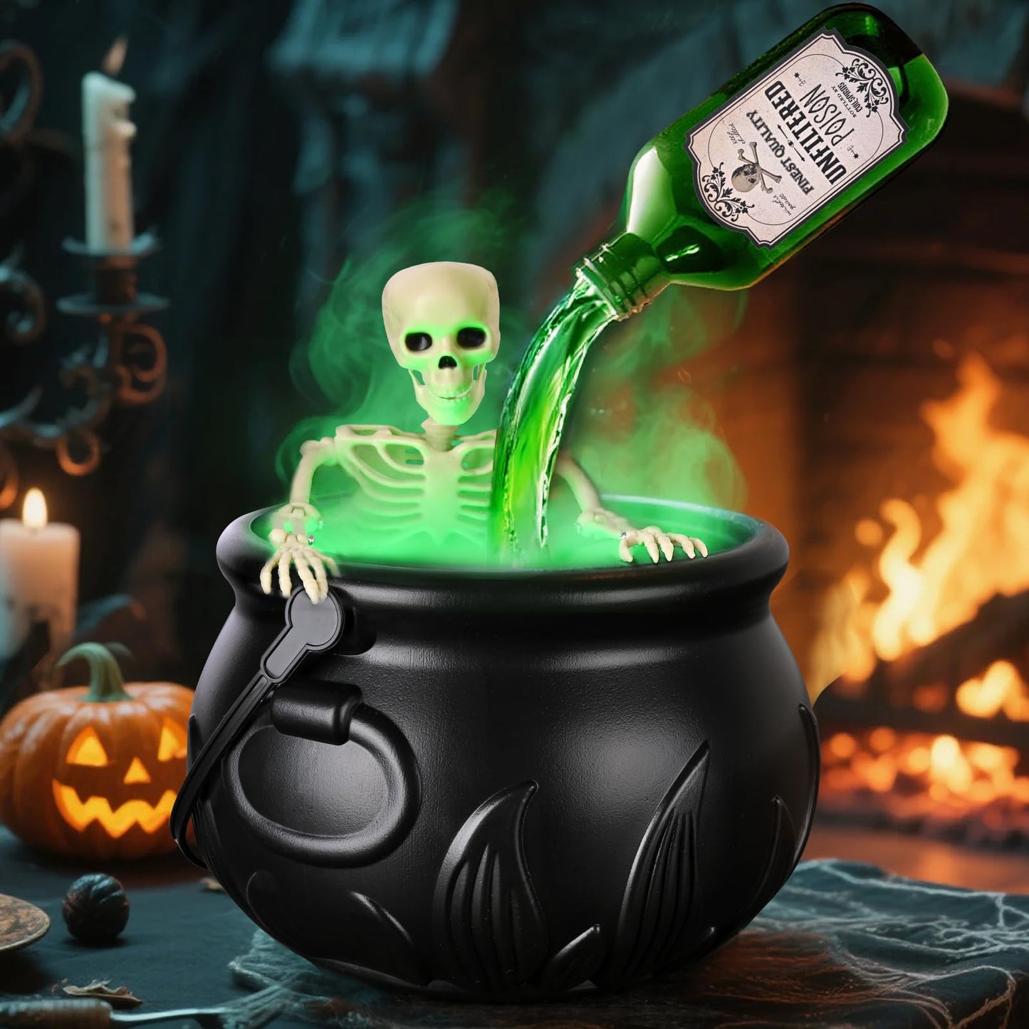 🔥Hot Sale 60% OFF🎃Halloween Witches' Magic Cauldron and Floating Potion Bottles