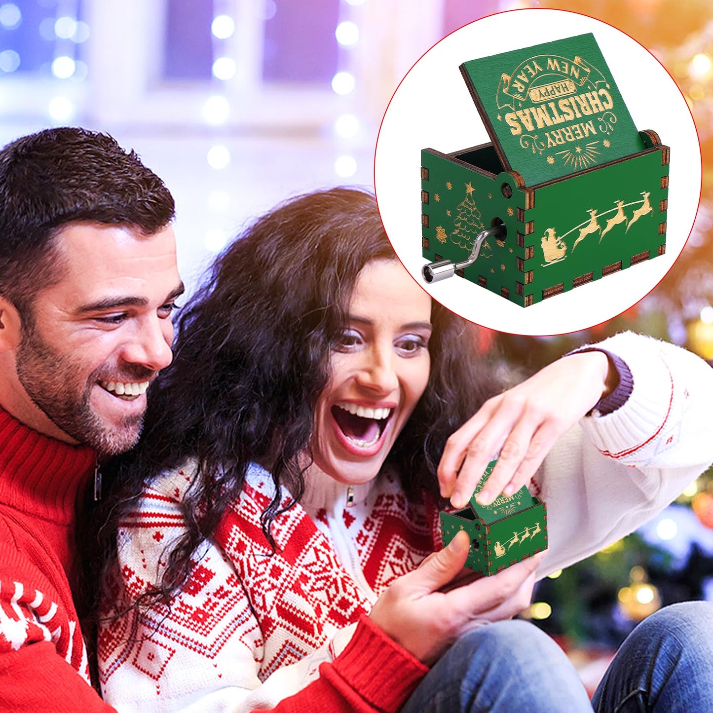 🎉Christmas Sale - SAVE 50% OFF🎉 Merry Christmas Hand Crank Music Boxes