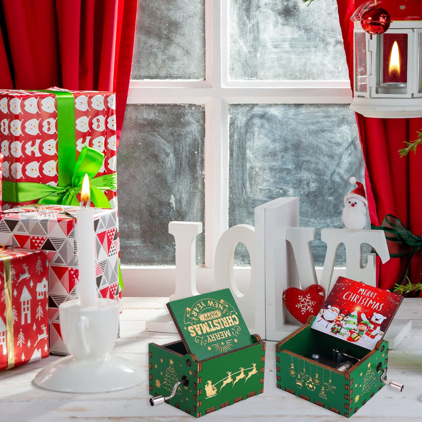 🎉Christmas Sale - SAVE 50% OFF🎉 Merry Christmas Hand Crank Music Boxes