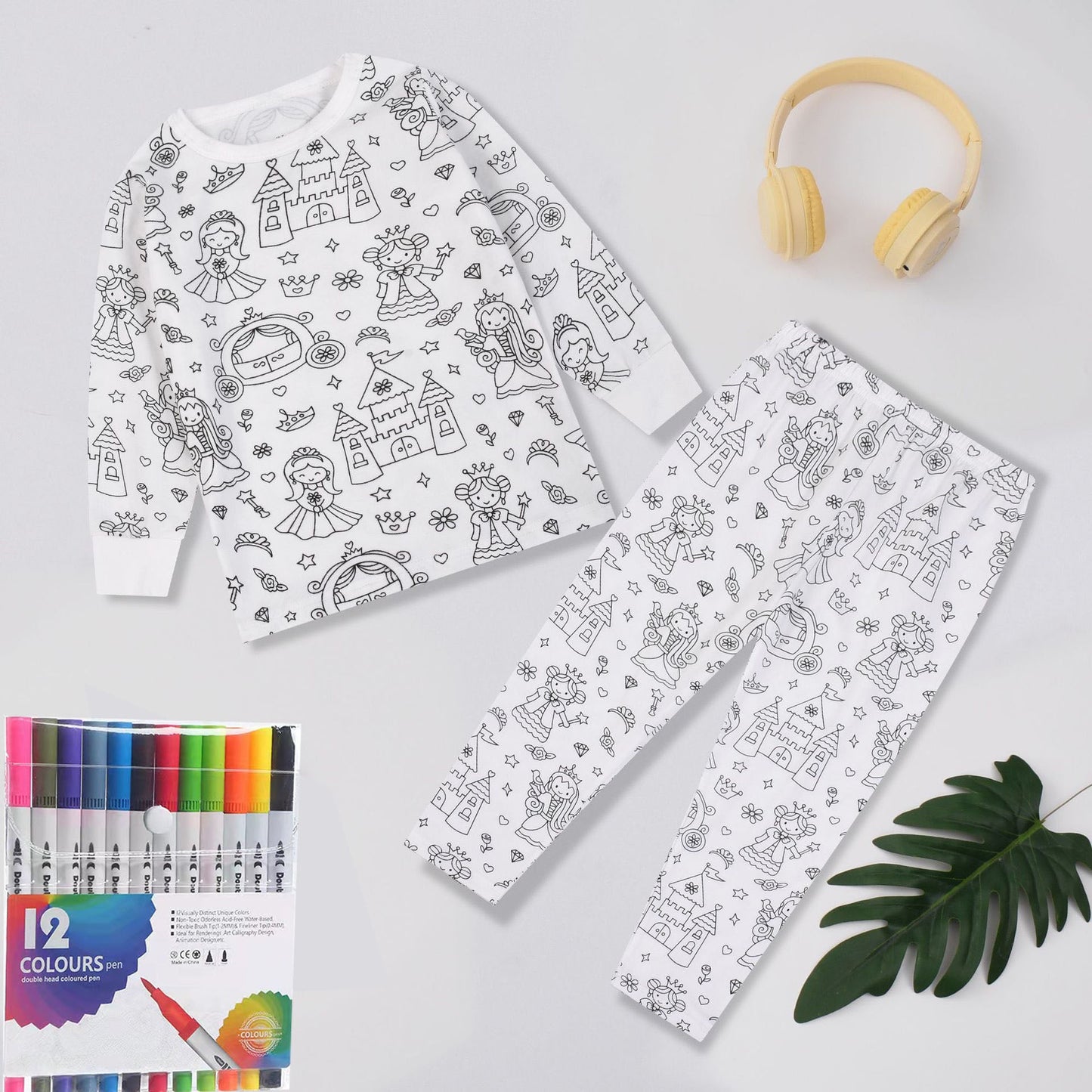 🖌️🎨Kids Coloring Pajamas Set