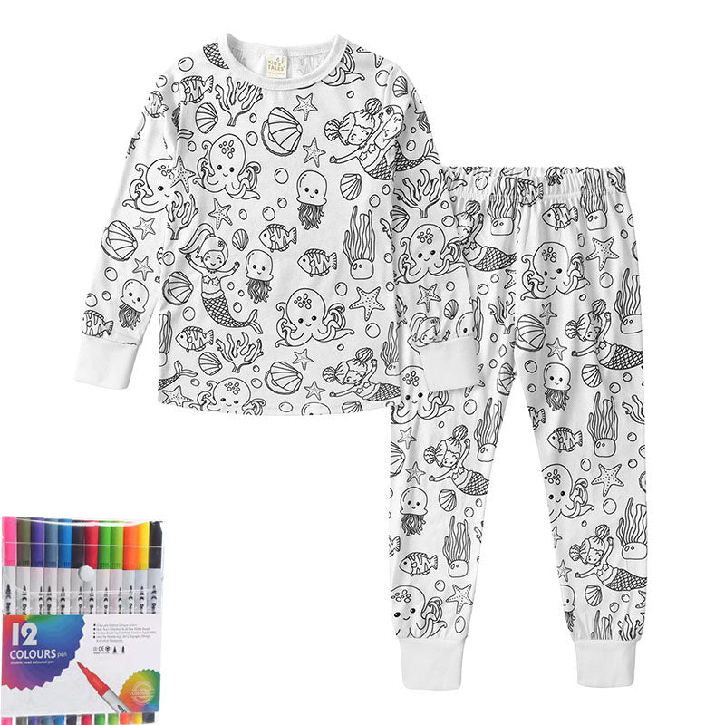 🖌️🎨Kids Coloring Pajamas Set