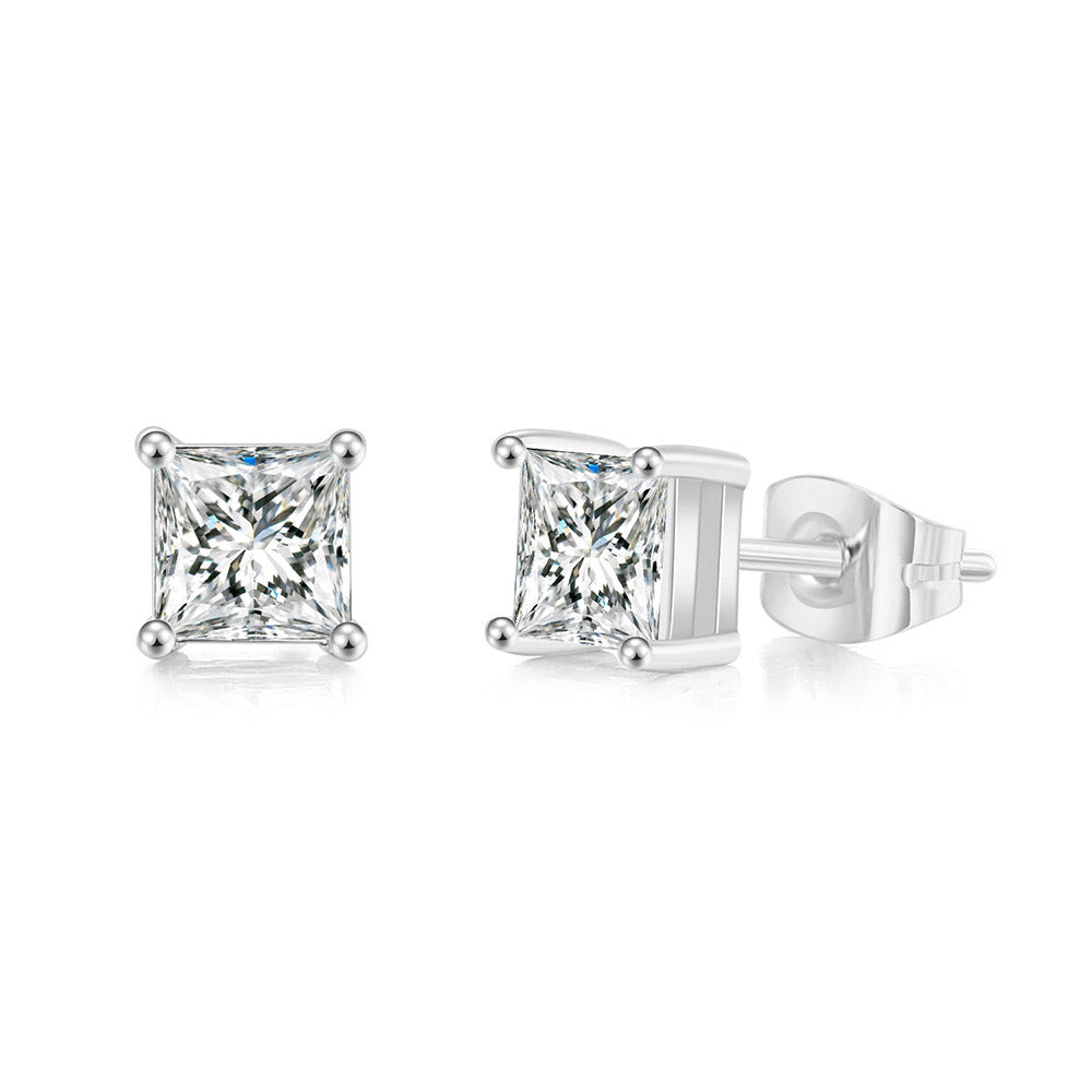 🔥Hot Sale🎁Princess Cut Moissanite Stud Earrings💎