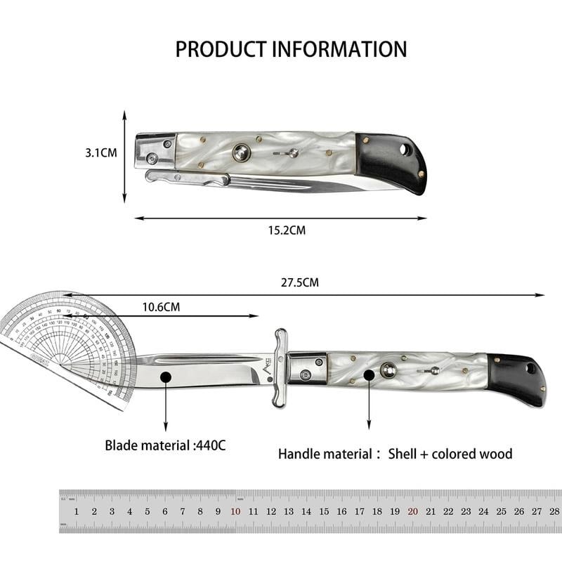 ⚡Last Day 70% OFF丨440C Stainless Steel Outdoor Folding Knife 4.1-Inch with Durable Shell Resin Handle