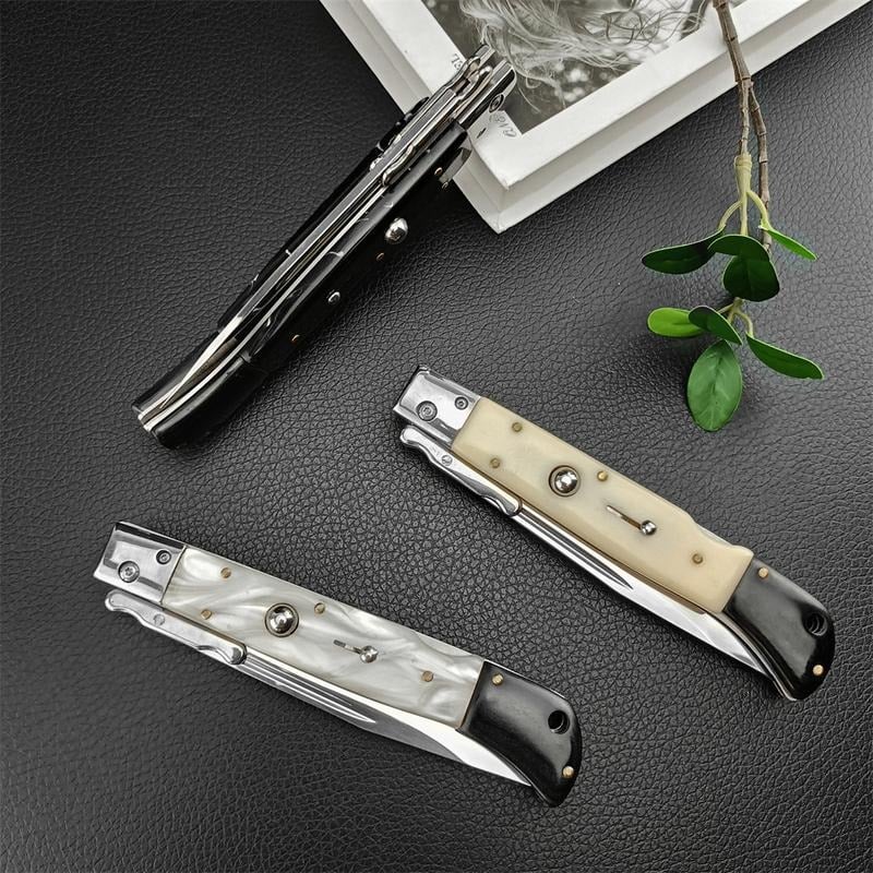 ⚡Last Day 70% OFF丨440C Stainless Steel Outdoor Folding Knife 4.1-Inch with Durable Shell Resin Handle