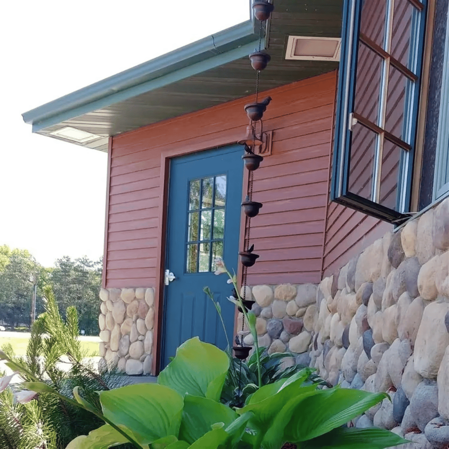✨Decorative Rain Chain with Bird Bath Design