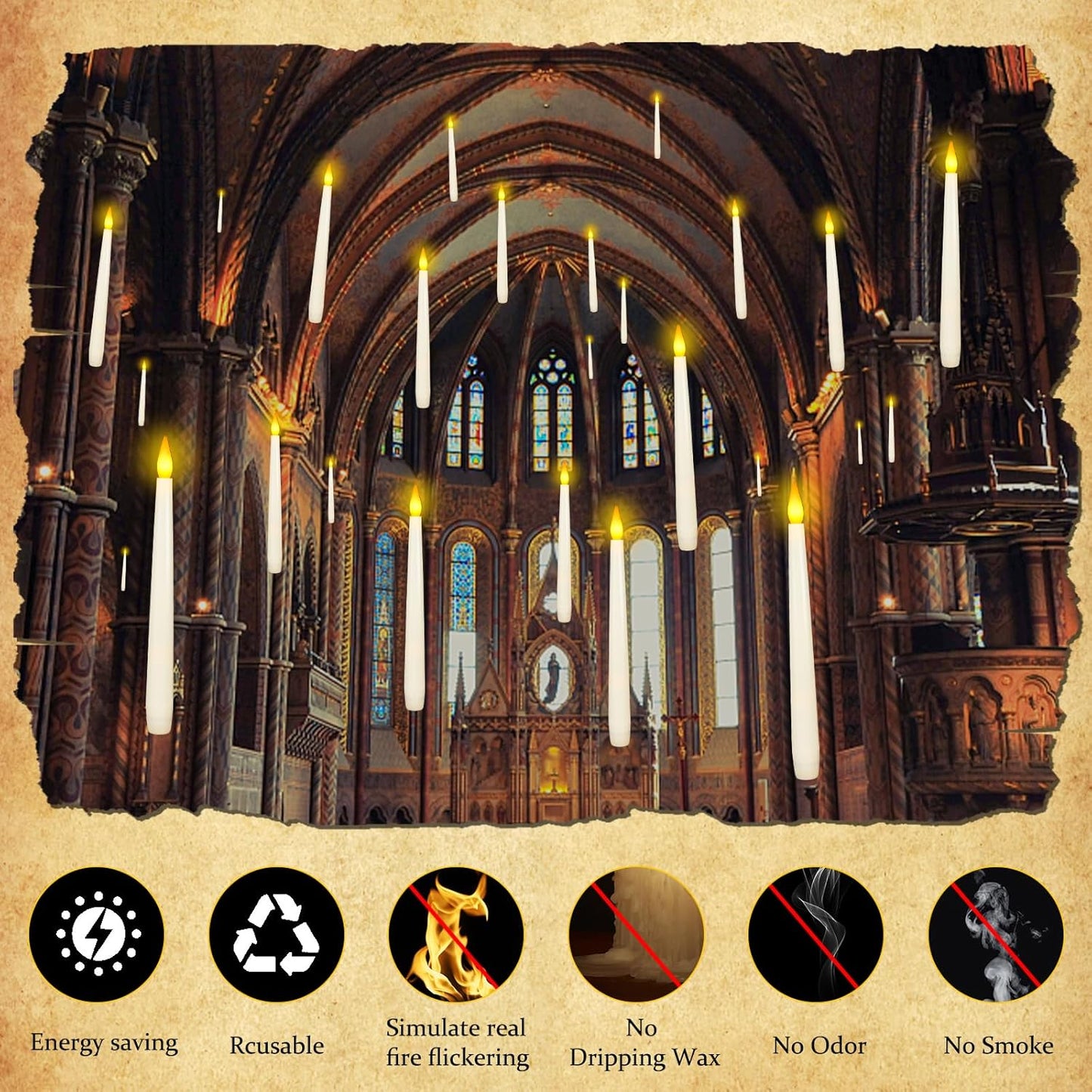 🧙Flameless Floating Candle Lights✨