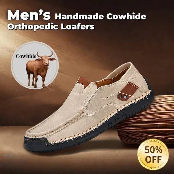Last Day 60% OFF🔥⏱️Christmas Promotion⏱️🔥Men's genuine calfskin leather Slip-On Loafers