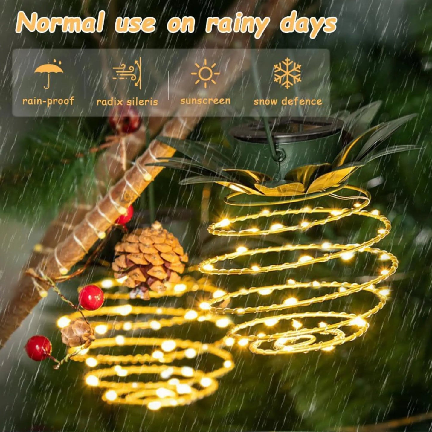 🔥Hot Sale-48% OFF🔥 Outdoor Solar Hanging Pineapple Lights🍍✨