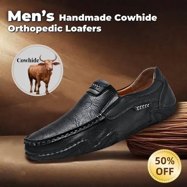 Last Day 60% OFF🔥⏱️Christmas Promotion⏱️🔥Men's genuine calfskin leather Slip-On Loafers