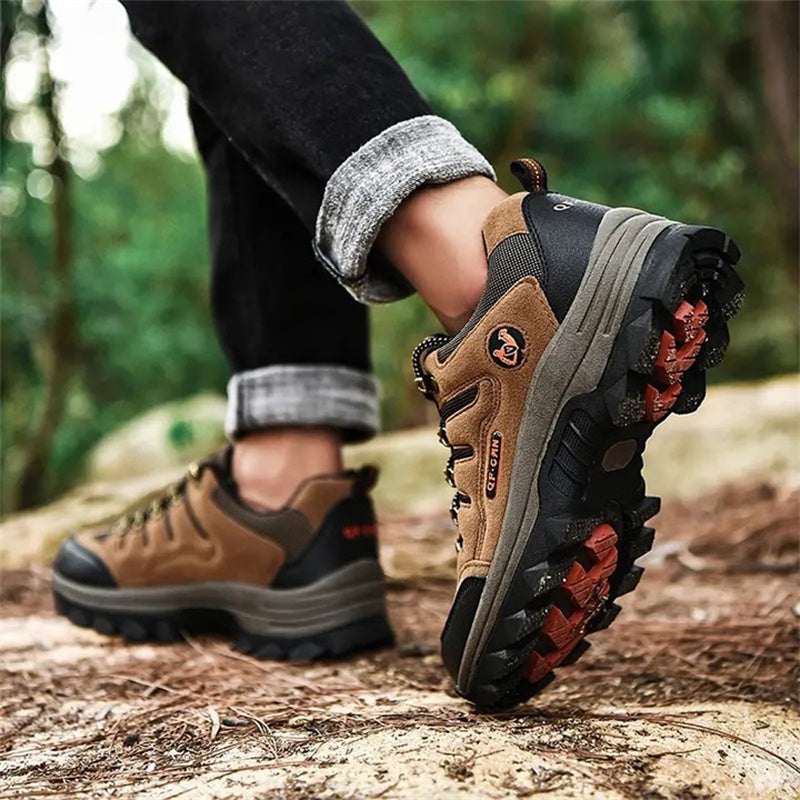 Men's Genuine Leather Comfy Arch Support  Hiking Orthopedic Shoes