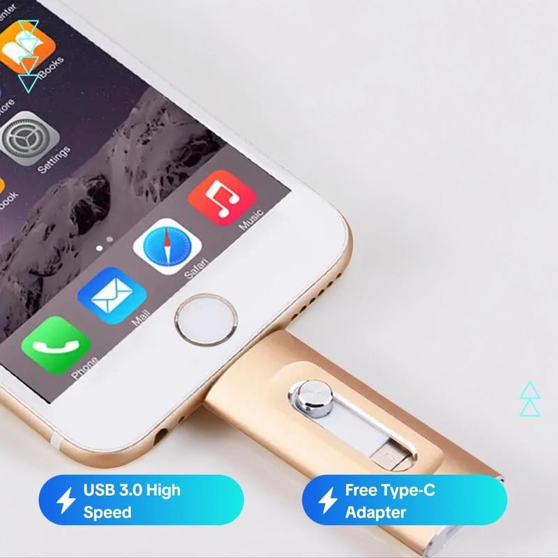 ⚡3 in 1 Flash Drive, Portable High Speed USB 3.0 Memory Storage📱