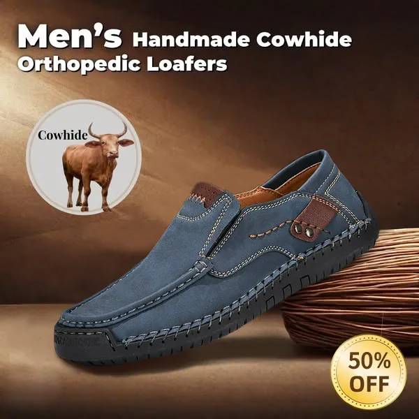 Last Day 60% OFF🔥⏱️Christmas Promotion⏱️🔥Men's genuine calfskin leather Slip-On Loafers