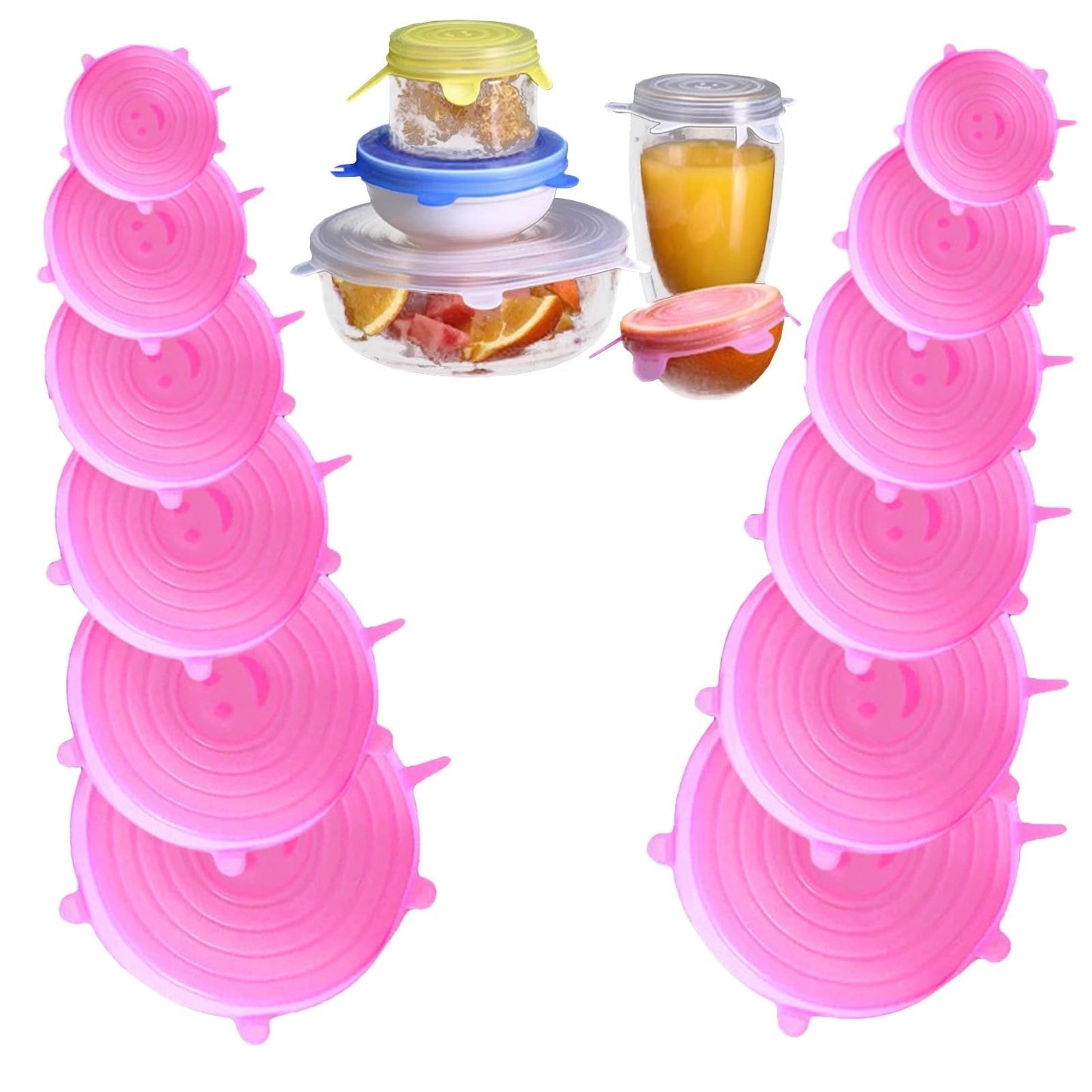 ♻️ 100% Reusable Eco-Friendly - Silicone Stretch Airtight Food Wrap Covers🔥