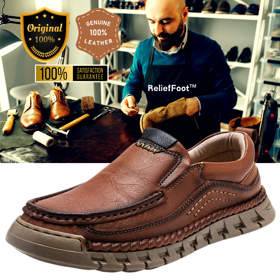 ⏰Promotion 70% OFF - 2025 Spring Men's Orthopedic Comfortable Genuine Leather Slip On Walking Shoes New