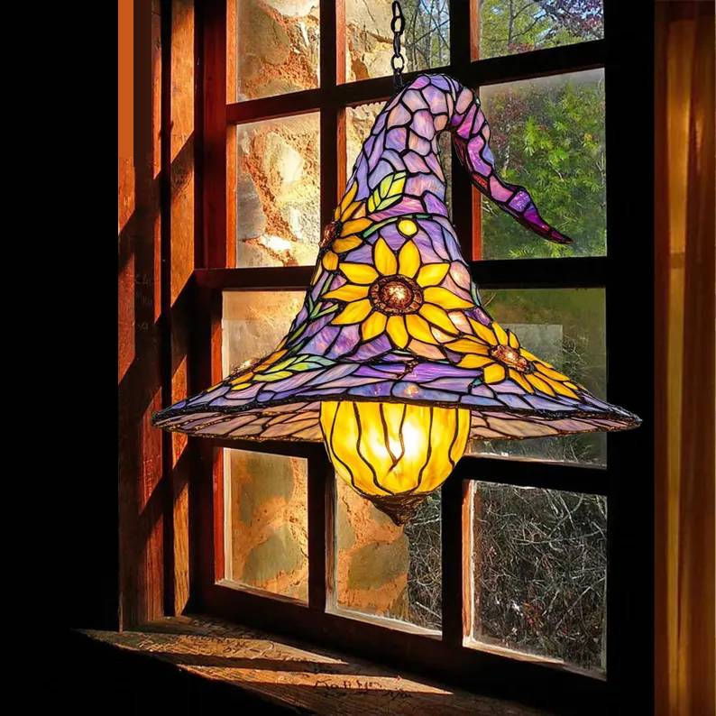 💥Hot Sale 50% OFF - Magical Witch Hat Stained Art Ornament