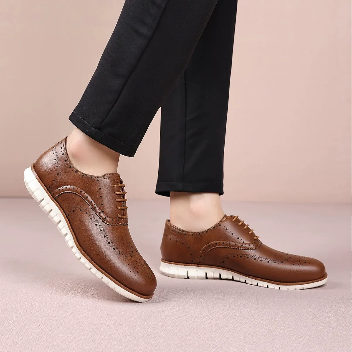 ⏰Promotion 70% OFF - Men's orthopedic comfortable genuine leather carved Oxford shoes